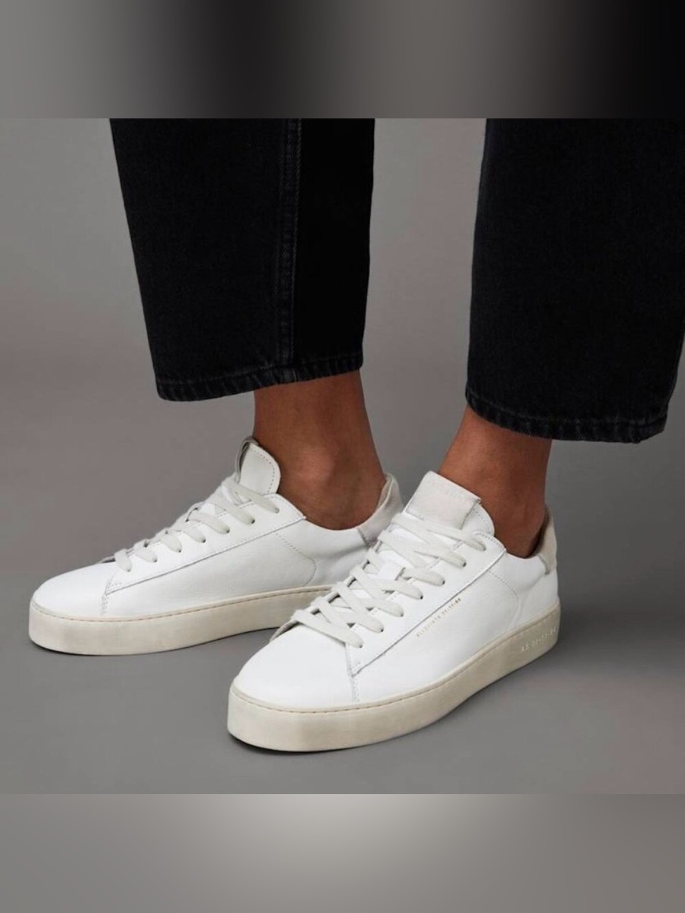ALLSAINTS Shana Sneaker in White flat platform leather designer skater size 7